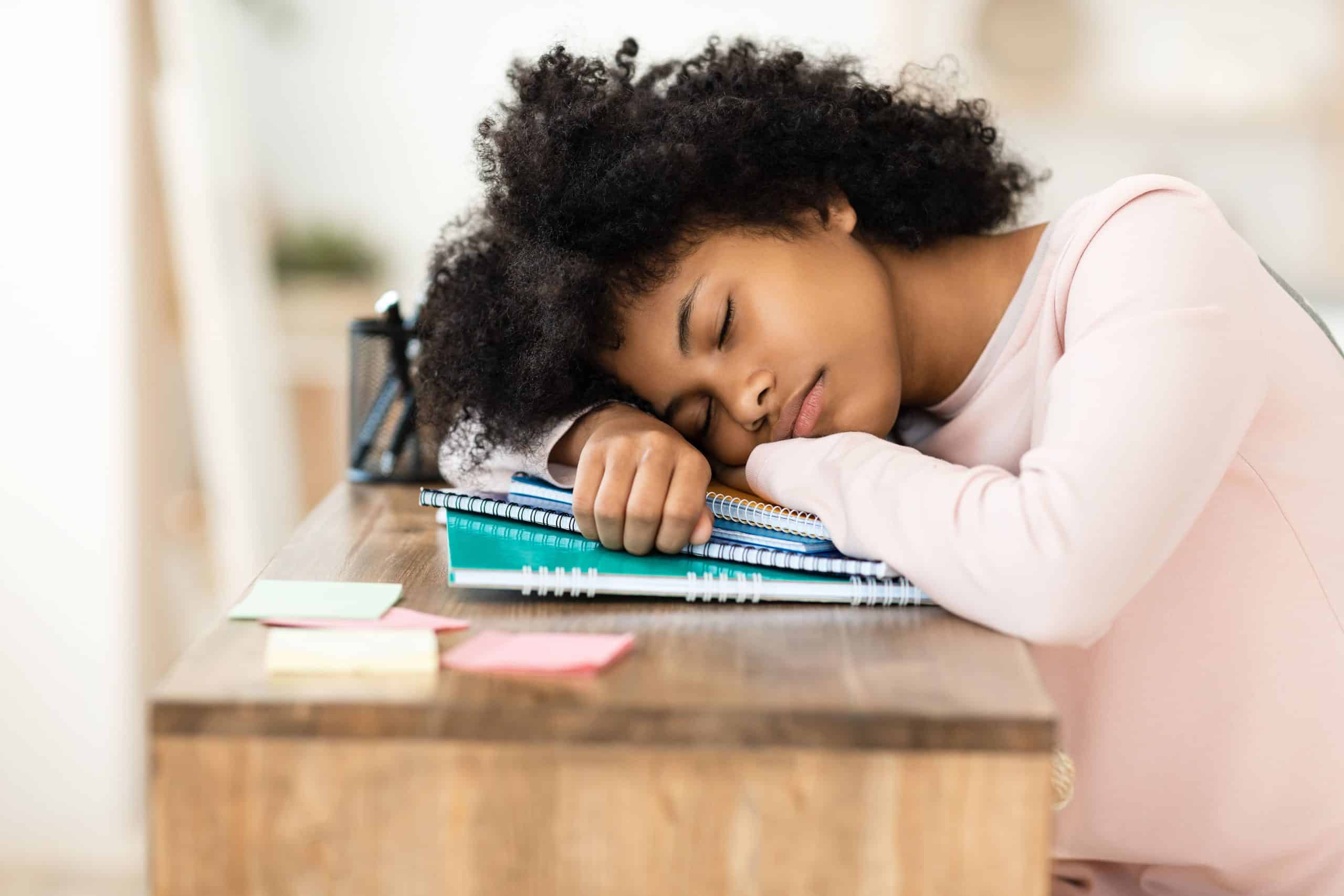 Teen Girl Sleeping During Class